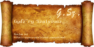 Győry Szalviusz névjegykártya